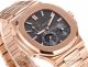 GR Factory Copy Patek Philippe Nautilus Moon Phase Watch Rose Gold Charcoal Dial (3)_th.jpg